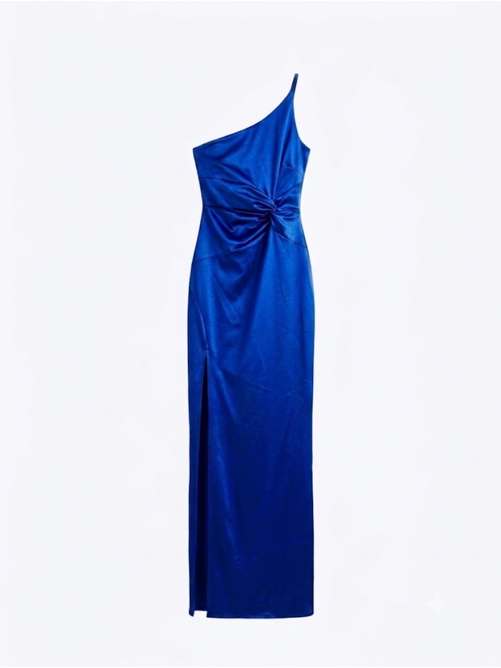 One-Shoulder Royal Blue Evening Gown